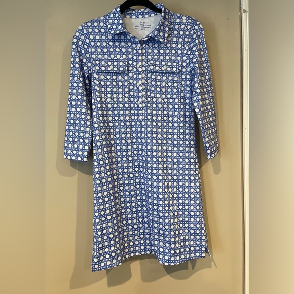 Vineyard Vines Dresses & Skirts - Sankaty Painted Rattan Margo Shirt Dress EUC